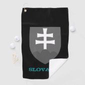 Golfende wapenschild Slowakije en Slowakije/vlag Golfhanddoek (Insitu)