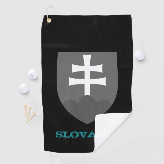 Golfende wapenschild Slowakije en Slowakije/vlag Golfhanddoek (Insitu)