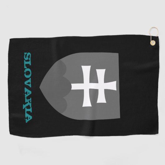 Golfende wapenschild Slowakije en Slowakije/vlag Golfhanddoek (Horizontaal)