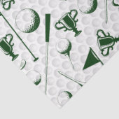 Golfende witte Golfbal Clubs Trophy Flag Tissuepapier (Detail)