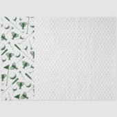 Golfende witte Golfbal Clubs Trophy Flag Tissuepapier (Voorkant)