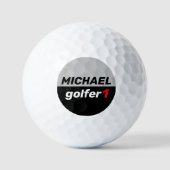 Golfer 1 Persoonlijk Golfballen (Voorkant)
