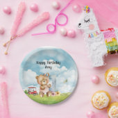 Golfer 1e Verjaardag waterverf een jaar Papieren Bordje (Feest)