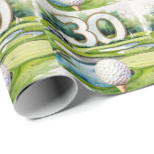 Golfer 30e verjaardag op de golfbaan cadeaupapier (Rol Hoek)