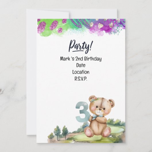 Golfer 3e verjaardag Save the Date Boy Kaart (Voorkant)