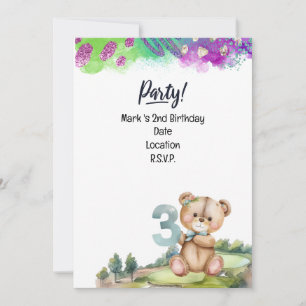 Golfer 3e verjaardag Save the Date Boy Kaart