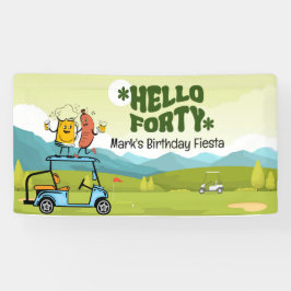 Golfer 40e verjaardagsfeest spandoek