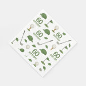 Golfer 60e verjaardag met golfbal en ijzer servet (Hoek)