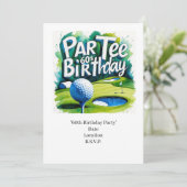 Golfer 60e verjaardag met golfbal op t-shirt kaart (Staand voorkant)