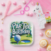 Golfer 60e verjaardag papieren bordje (Feest)