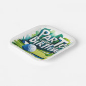 Golfer 60e verjaardag papieren bordje (Gebogen)