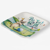 Golfer 60e verjaardag voor Siamese kattenliefhebbe Papieren Bordje (Gebogen)