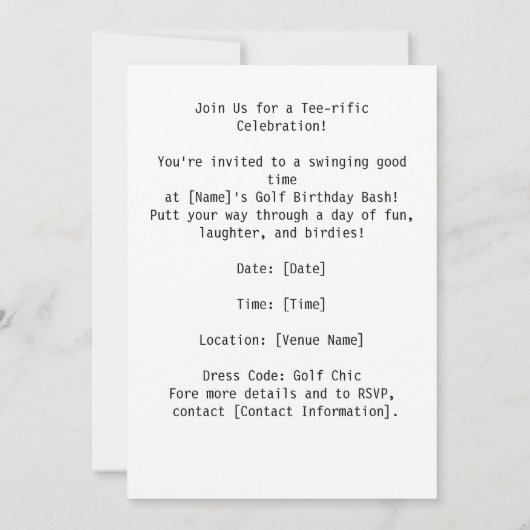 Golfer 60ste verjaardag voor Cat Lover Kaart (Achterkant)