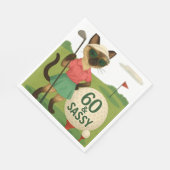 Golfer 60ste verjaardag voor Cat Lover Servet (Hoek)