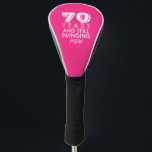 Golfer 70th Birthday of een aangepaste leeftijdsmo Golfheadcover<br><div class="desc">Een leuk,  uniek geschenk voor de golfer in je leven.  Voeg gewoon de goudleeftijd en het monogram van de golfer toe aan creëer een aangepast Golfhoofd Hoesje. Perfect als verjaardagscadeau,  trainerscadeau,  clubkampioenschap of dagelijks gebruik.  Verander eenvoudig de achtergrondkleur.</div>