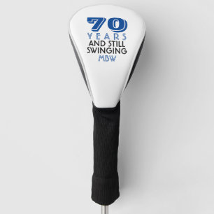 Golfer 70th Birthday of een aangepaste leeftijdsmo Golfheadcover