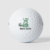 Golfer 75th Birthday  Golfballen (Voorkant)