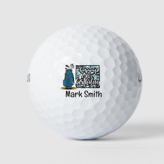 Golfer 75th Birthday  Golfballen (Voorkant)