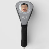 Golfer aangepaste foto gepersonaliseerde monogram golfheadcover (Voorkant)