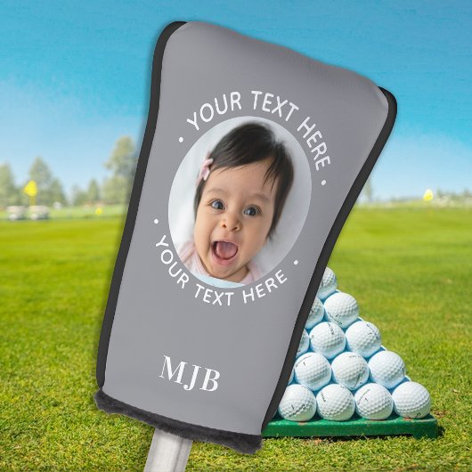Golfer aangepaste foto gepersonaliseerde monogram  golfheadcover