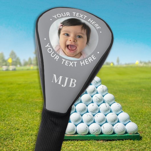 Golfer aangepaste foto gepersonaliseerde monogram golfheadcover