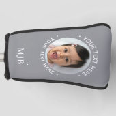 Golfer aangepaste foto gepersonaliseerde monogram  golfheadcover (Voorkant)