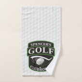 Golfer ADD NAME Player Golf Ball Club Clubhouse Bad Handdoek (Handdoek)