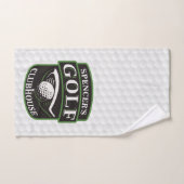 Golfer ADD NAME Player Golf Ball Club Clubhouse Bad Handdoek (Handdoek)
