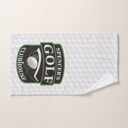 Golfer ADD NAME Player Golf Ball Club Clubhouse Bad Handdoek (Handdoek)