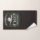 Golfer ADD NAME Pro Golf Player Club Clubhouse Bad Handdoek (Handdoek)