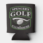 Golfer ADD NAME Pro Golf Player Club Clubhouse Blikjeskoeler (Achterkant)