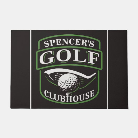 Golfer ADD NAME Pro Golf Player Club Clubhouse Deurmat (Voorkant)