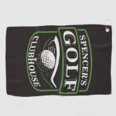 Golfer ADD NAME Pro Golf Player Club Clubhouse Golfhanddoek (Horizontaal)