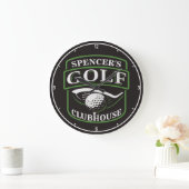 Golfer ADD NAME Pro Golf Player Club Clubhouse Grote Klok (Huis)