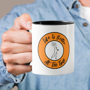 Golfer Afspraaktijd Humor Grappige Sport Punt Zwar Mok