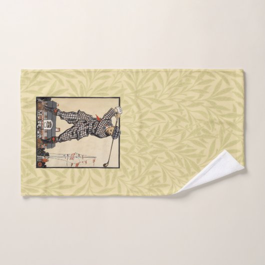 Golfer  Antiek Golfen Bad Handdoek (Handdoek)