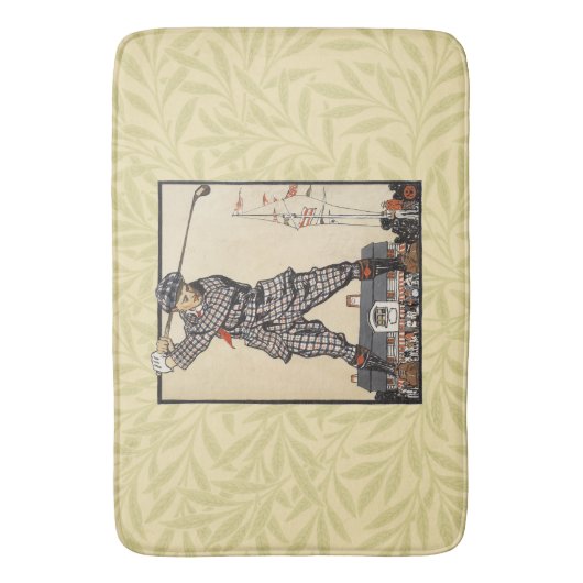 Golfer  Antiek Golfen Badmat (Voorkant Verticaal)