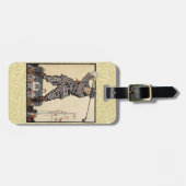 Golfer Antiek Golfen Bagagelabel (Voorkant horizontaal)