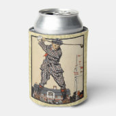 Golfer Antiek Golfen Blikjeskoeler (Blikje Voorkant)