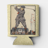 Golfer Antiek Golfen Blikjeskoeler (Achterkant)