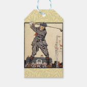 Golfer  Antiek Golfen Cadeaulabel (Voorkant)