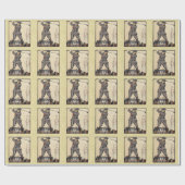 Golfer  Antiek Golfen Cadeaupapier (Vlak)