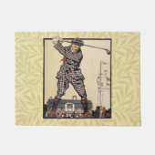 Golfer  Antiek Golfen Deurmat (Voorkant)