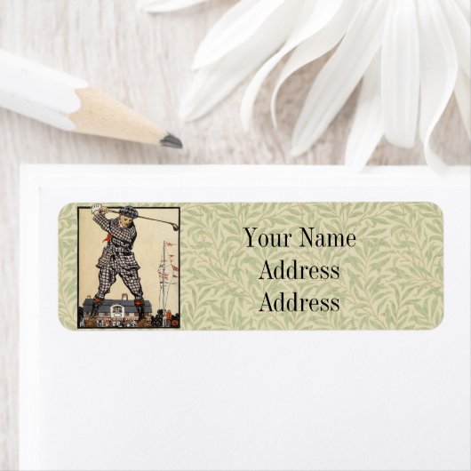 Golfer  Antiek Golfen Etiket (Insitu)