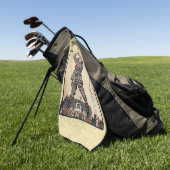 Golfer Antiek Golfen Golfhanddoek (Groen)