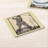 Golfer  Antiek Golfen Kartonnen Onderzetters (Schuin)