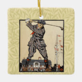 Golfer  Antiek Golfen Keramisch Ornament (Voorkant)