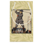 Golfer  Antiek Golfen Klein Cadeauzakje (Achterkant)