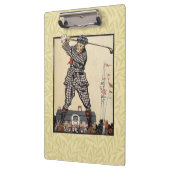 Golfer Antiek Golfen Klembord (Links)