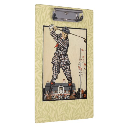 Golfer  Antiek Golfen Klembord (Rechts)